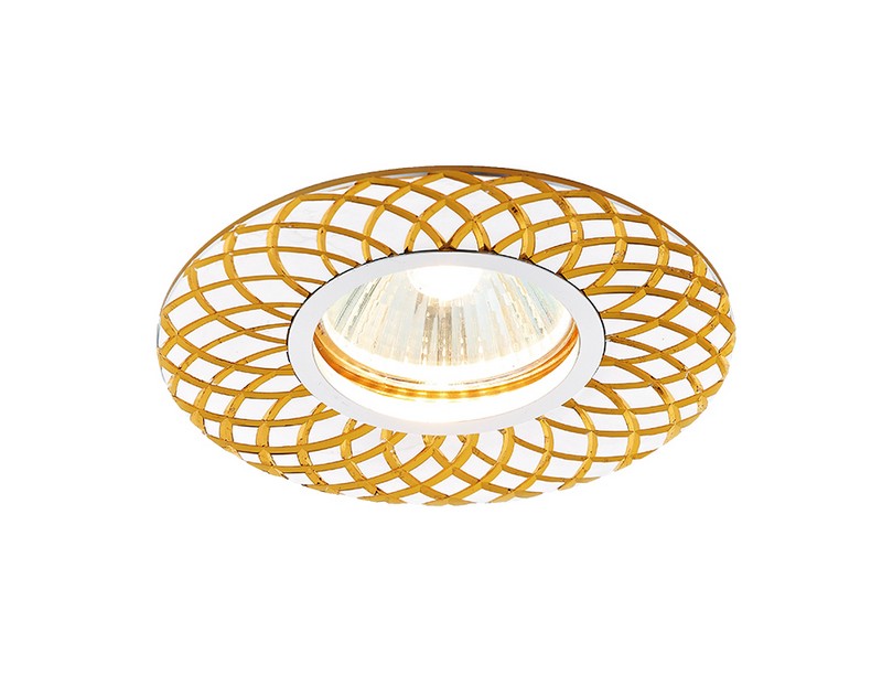 Круглый встраиваемый точечный светильник MR16 Ambrella Light A815 AL/G