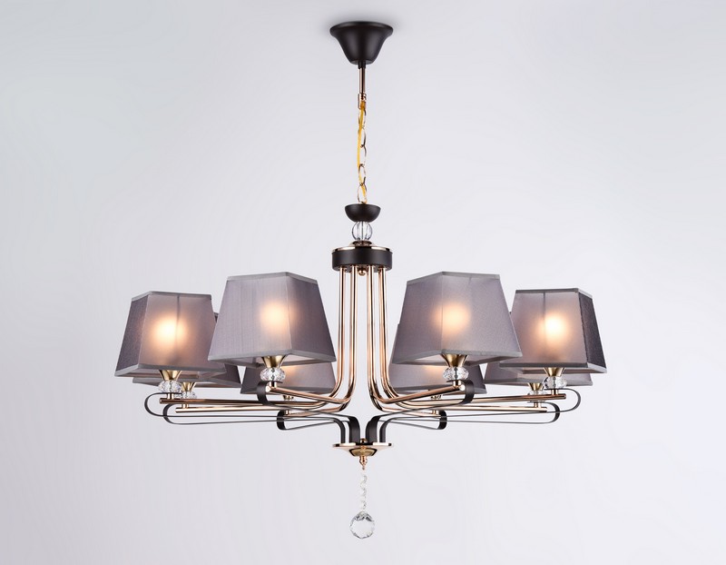 Подвесная люстра с абажуром и хрусталем Ambrella Light TR4618