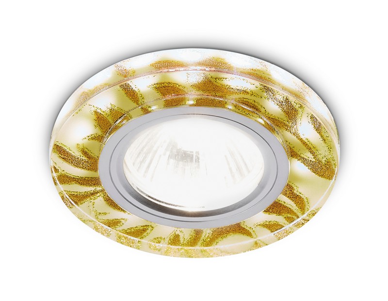 Встраиваемый точечный светильник MR16 со светодиодной подсветкой Ambrella Light S232 W/G