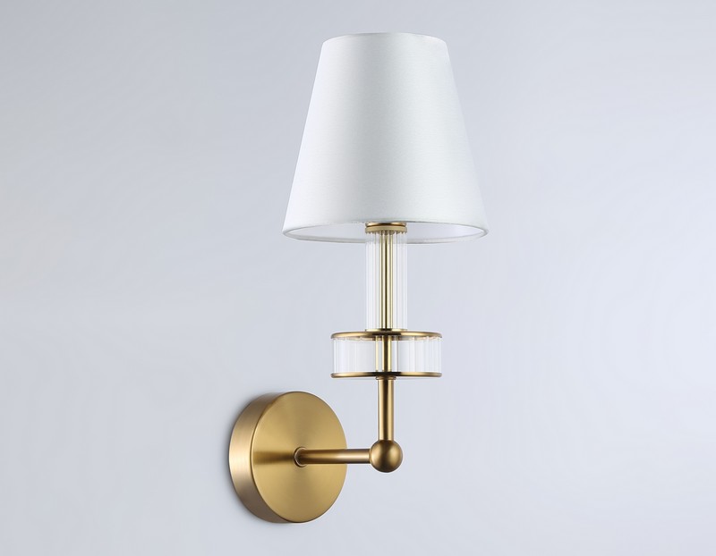 Настенный светильник с абажуром и хрусталем Ambrella Light LH71025 Настенный светильник с абажуром и хрусталем Ambrella Light LH71025