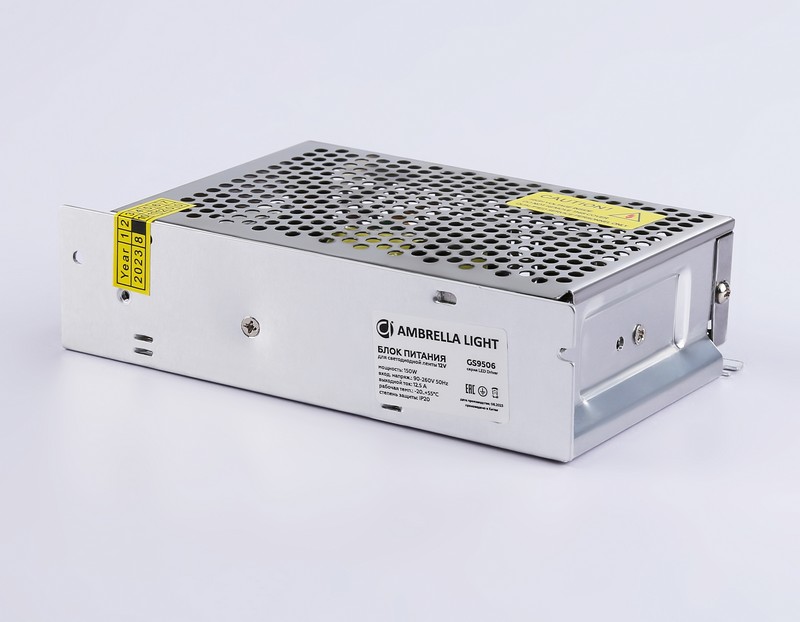 Блок питания для светодиодной ленты 12V 150W 12.5A IP20 90-260V 159*98*38 GS9506 Ambrella Light GS9506 Блок питания для светодиодной ленты 12V 150W 12.5A IP20 90-260V 159*98*38 GS9506 Ambrella Light GS9506