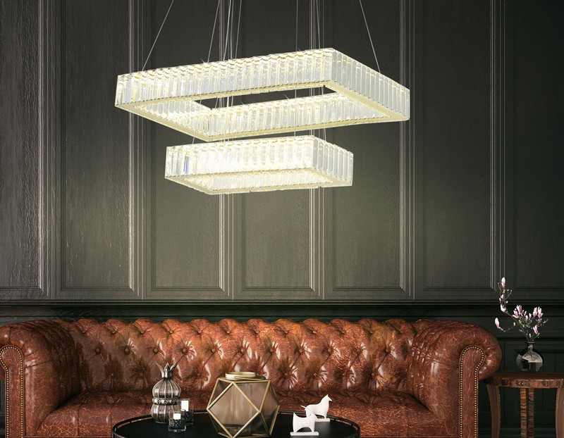 Подвесная светодиодная люстра с хрусталем Ambrella Light TR5007