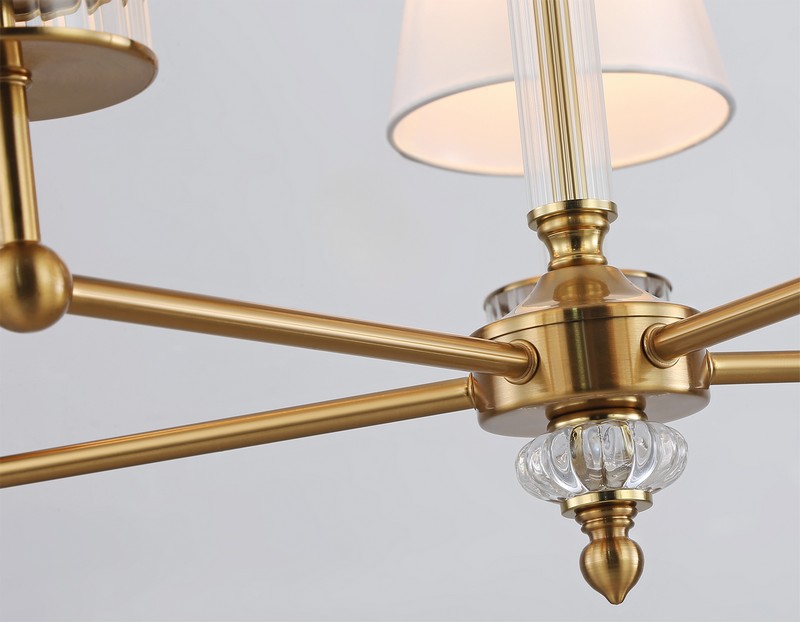 Подвесная люстра с абажурами и хрусталем Ambrella Light LH71021