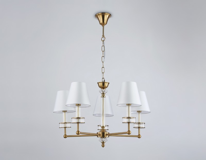 Подвесная люстра с абажурами и хрусталем Ambrella Light LH71021