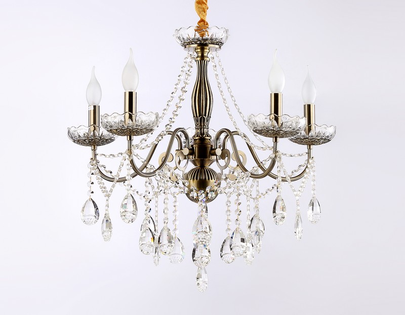 Подвесная классическая люстра с хрусталем Ambrella Light TR4949 Подвесная классическая люстра с хрусталем Ambrella Light TR4949