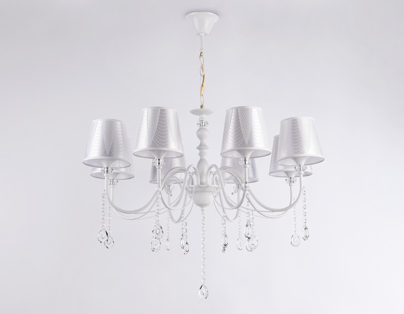 Подвесная люстра с абажуром и хрусталем Ambrella Light TR4605