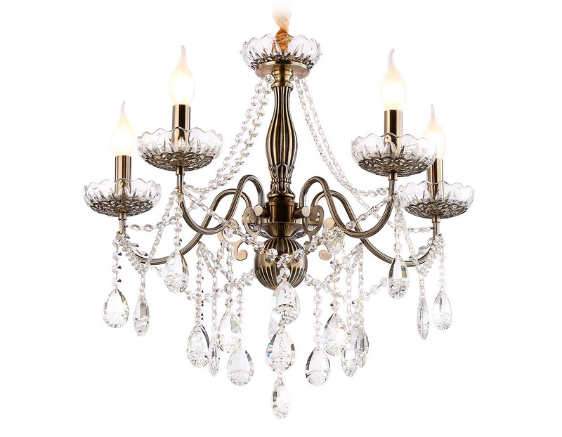 Подвесная классическая люстра с хрусталем Ambrella Light TR4949
