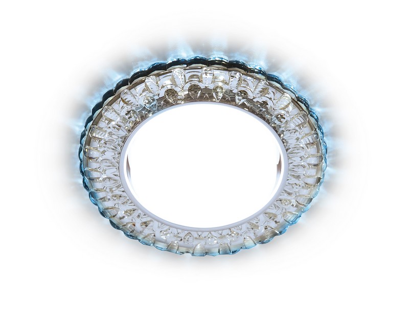Встраиваемый точечный светильник GX53 с LED подсветкой Ambrella Light G315 CL/CLD