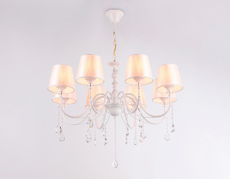 Подвесная люстра с абажуром и хрусталем Ambrella Light TR4605