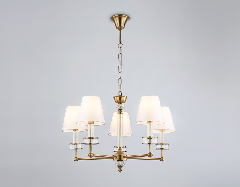 Подвесная люстра с абажурами и хрусталем Ambrella Light LH71021