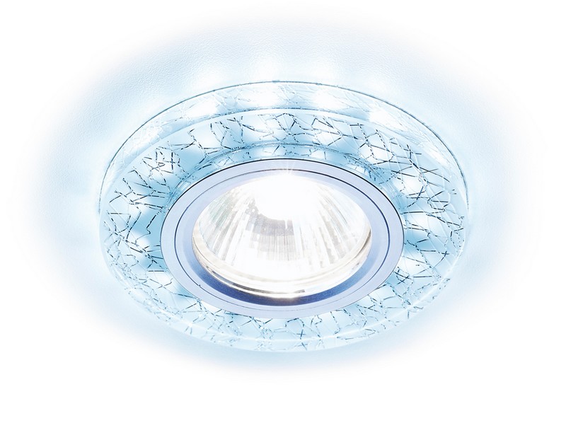 Встраиваемый точечный светильник MR16 со светодиодной подсветкой Ambrella Light S226 W/CH/C