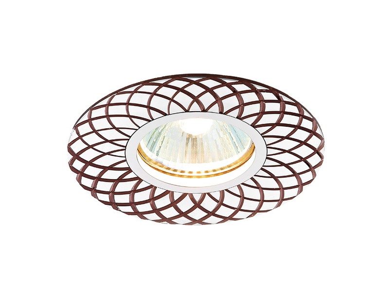 Круглый встраиваемый точечный светильник MR16 Ambrella Light A815 AL/BR