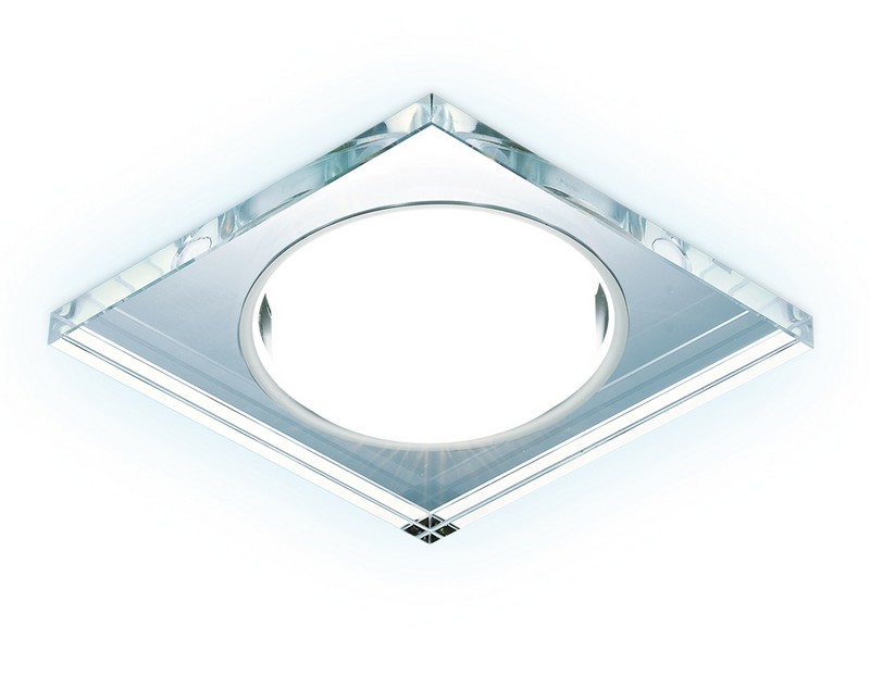 Встраиваемый точечный светильник GX53 с LED подсветкой Ambrella Light G215 CL/CH/CLD