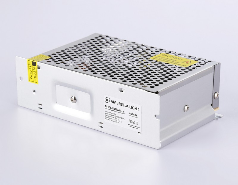 Блок питания для светодиодной ленты 24V 250W IP20 10.4A 90-260V 160*98*50 GS9608 Ambrella Light GS9608 Блок питания для светодиодной ленты 24V 250W IP20 10.4A 90-260V 160*98*50 GS9608 Ambrella Light GS9608