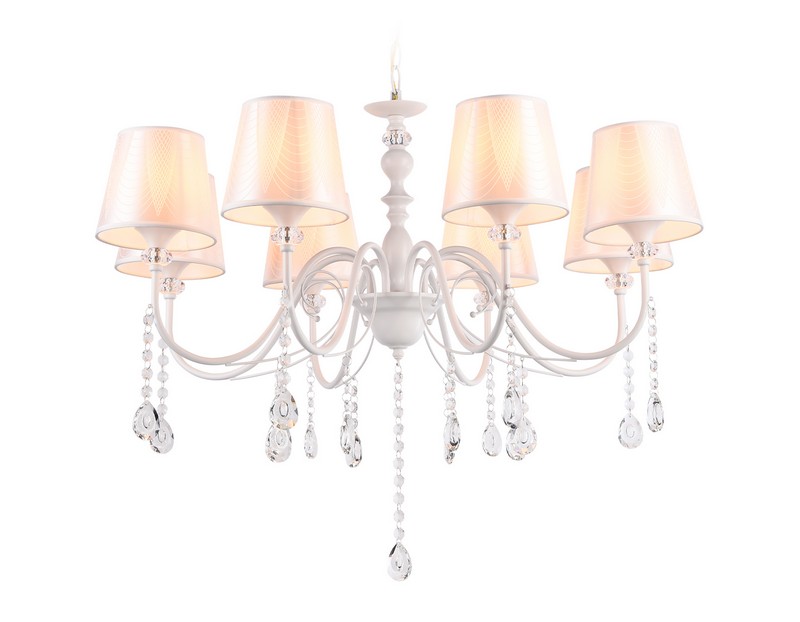 Подвесная люстра с абажуром и хрусталем Ambrella Light TR4605