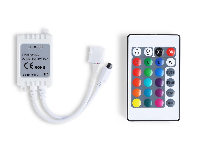 Контроллер для светодиодных лент RGB с инфракрасным пультом 6A 12V 72W/ 24V 144W GS11201 Ambrella Light GS11201