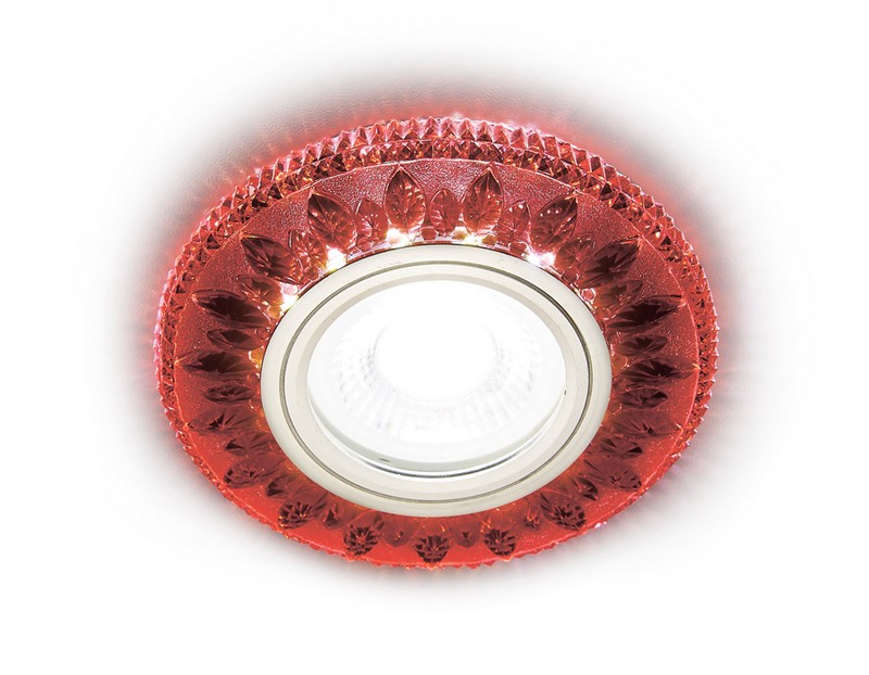 Встраиваемый точечный светильник MR16 с LED подсветкой Ambrella Light S305 RD