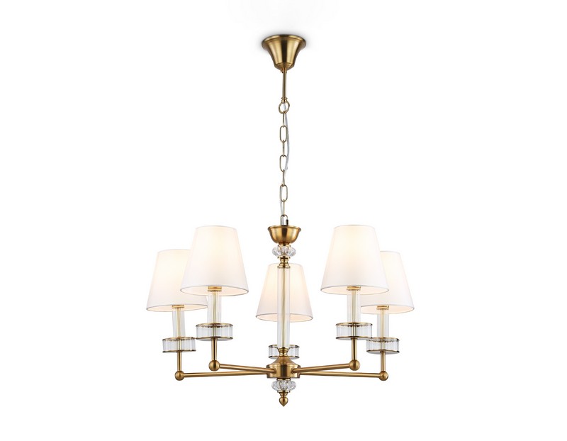 Подвесная люстра с абажурами и хрусталем Ambrella Light LH71021
