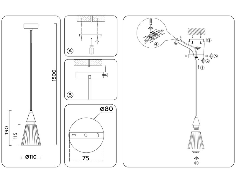 Подвесной светильник Ambrella Light LH58111 Подвесной светильник Ambrella Light LH58111