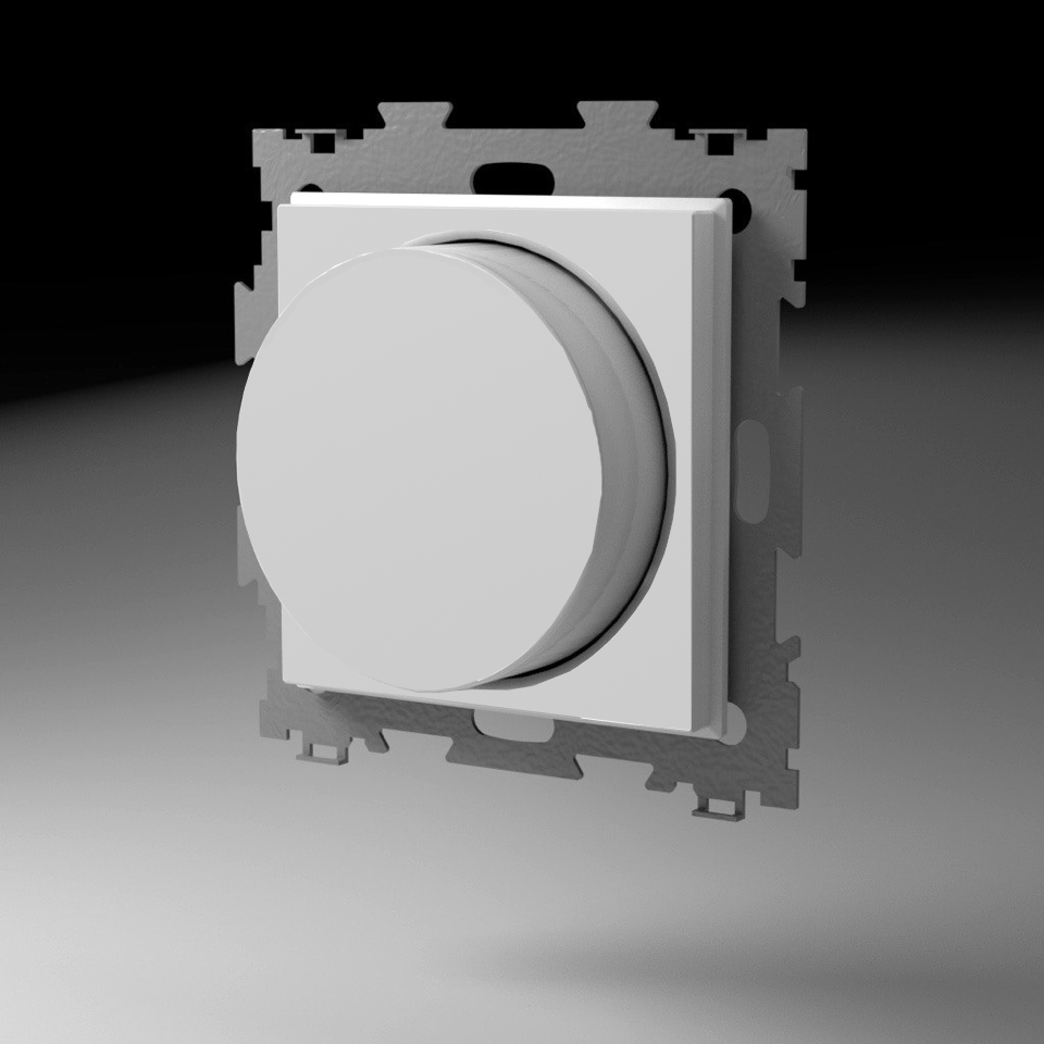Диммер (светорегулятор) белый матовый CGSS GL-F33-WCM
