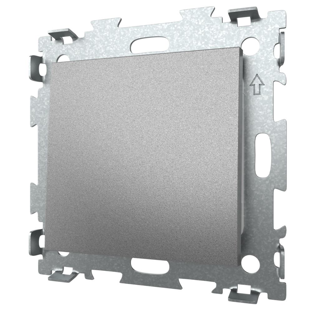 Выключатель одноклавишный серая платина CGSS GL-W101-GPG