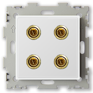 Розетка аудио Hi-End белая матовая CGSS GL-W201A-WCM