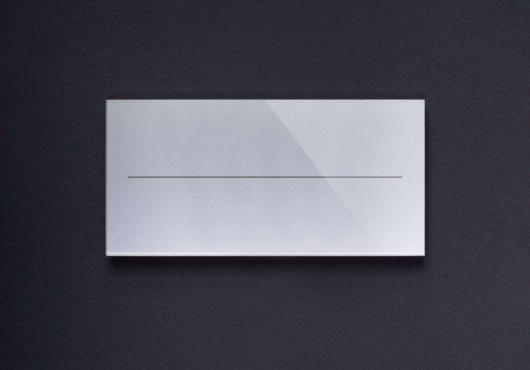 Панель на два поста из Plexiglass серая платина, глянцевая, коллекция "Альфа" CGSS AF-Р102-GPG