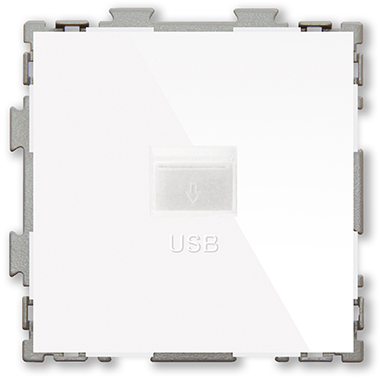 Розетка USB 2.1А белая "Практика" CGSS PL-W201U-WCG