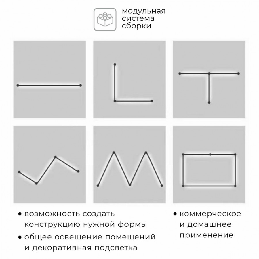Светильник светодиодный O12мм длина 1500мм 24В 15Вт осветительной системы THIN & SMART, Черный IL.0060.5000-1500-BK IMEX