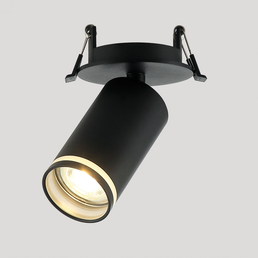 Светильник GU10 1*10W потолочный встраиваемый спот Черный IL.0005.2001-R-BK IMEX