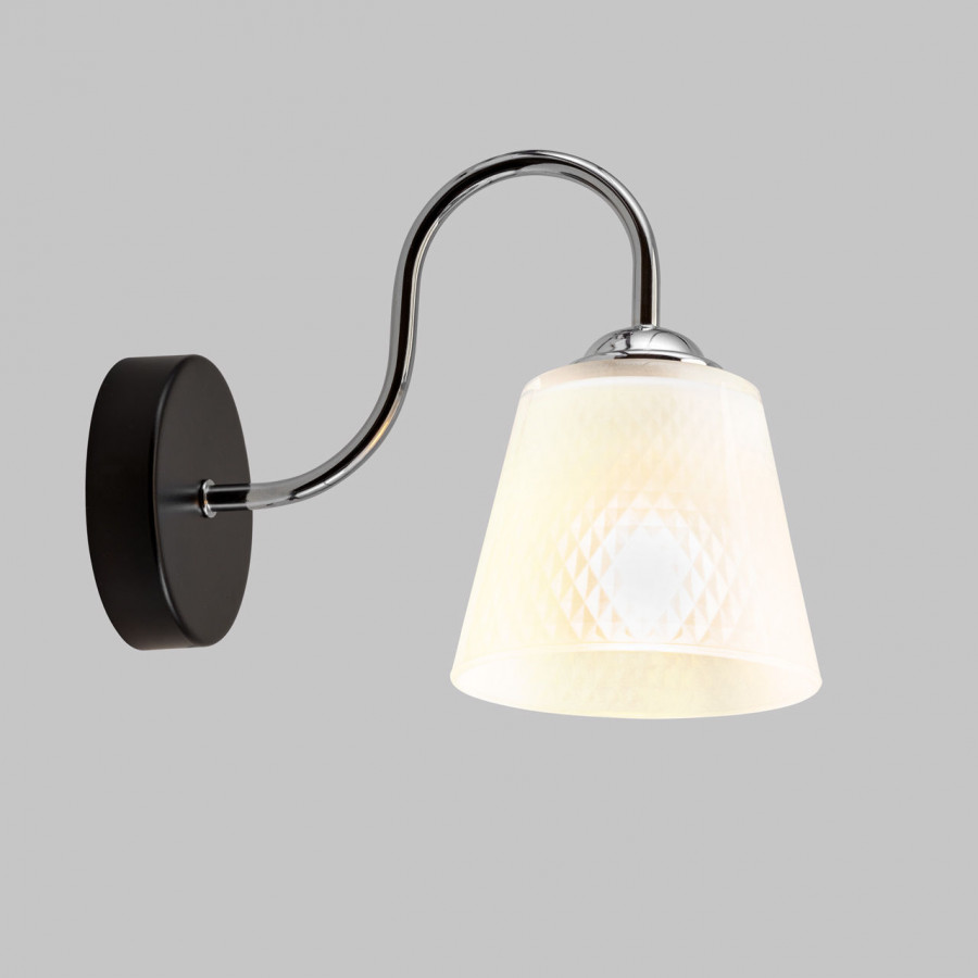 Бра настенное 1*60Вт Е27 MD.51941-1-W-BK+СH IMEX