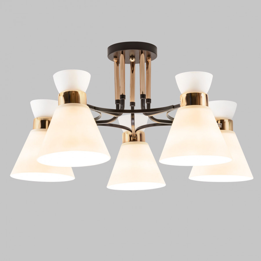 Люстра потолочная 5*Е27 MD.5692-5-S-COFFEE+FGD IMEX