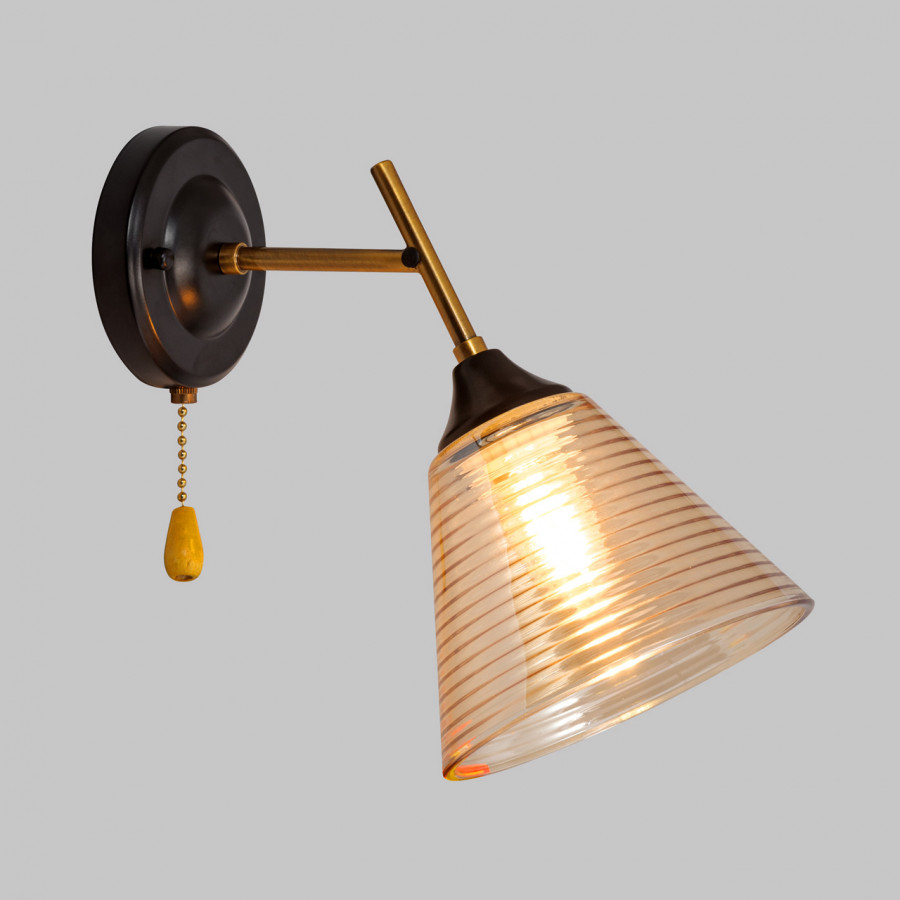 Бра настенное, 1*Е27, медь+черный MD.4250-1-W-COP+BK IMEX