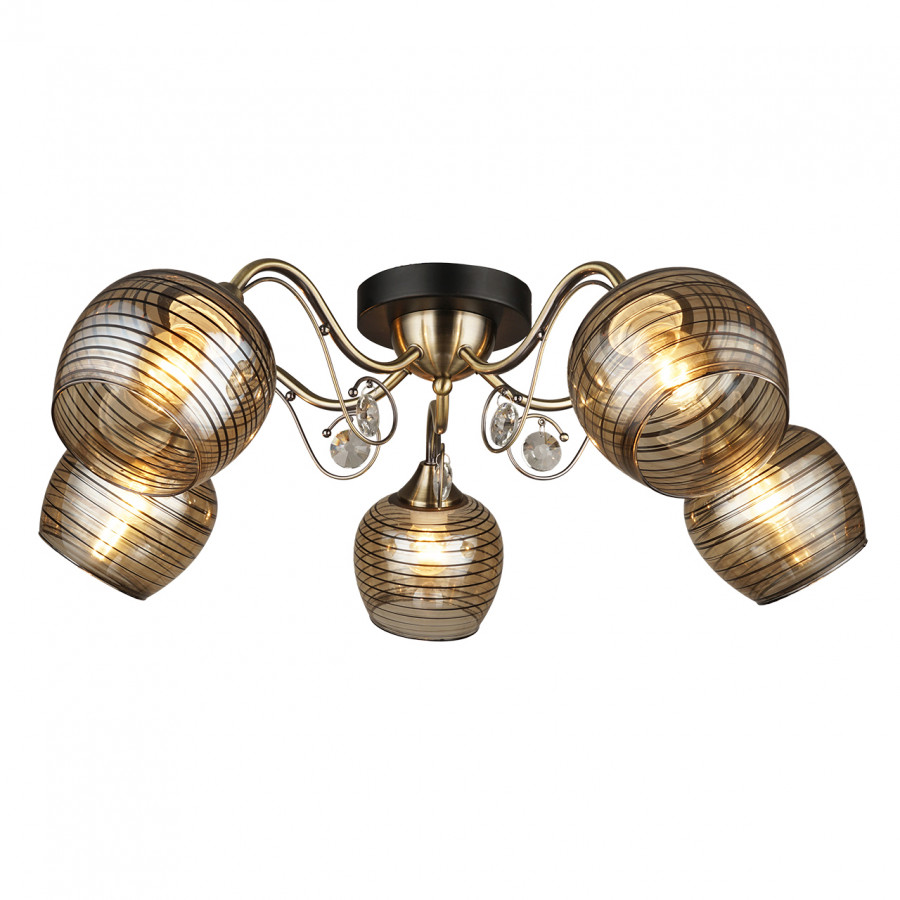 Люстра потолочная 5*60Вт E27 MD.4044-5-S AB+BK IMEX