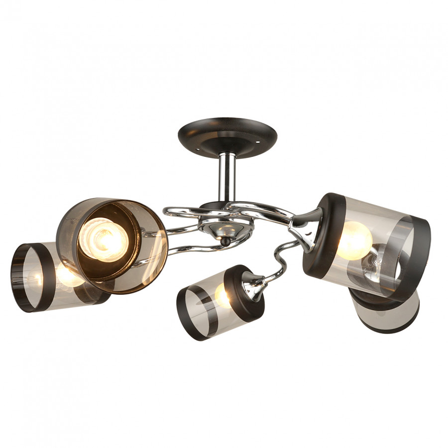 Люстра потолочная 5*60Вт E27 MD.3470-5-S CH+BK IMEX
