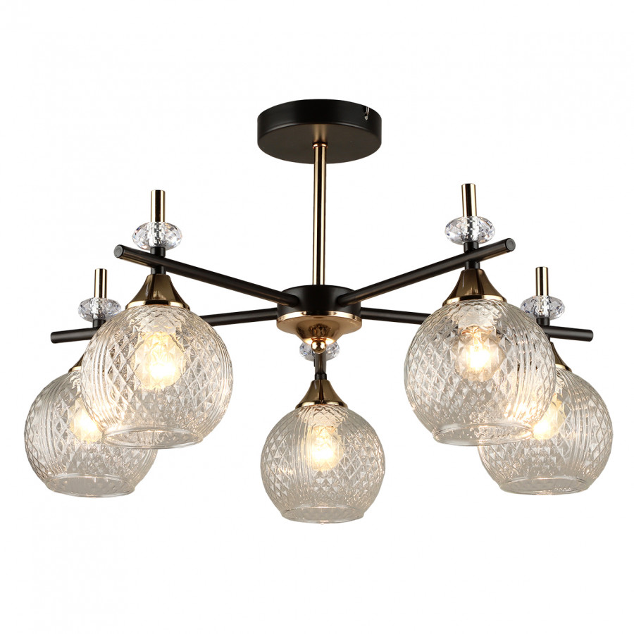 Люстра потолочная 5*60Вт E27 MD.4892-5-S COFFEE+FGD IMEX