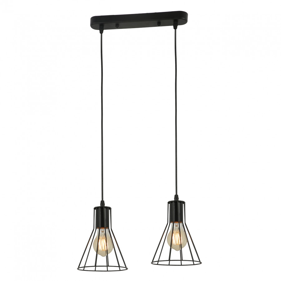 Люстра подвесная 2*60Вт E27 MD.6135-2-P BK IMEX