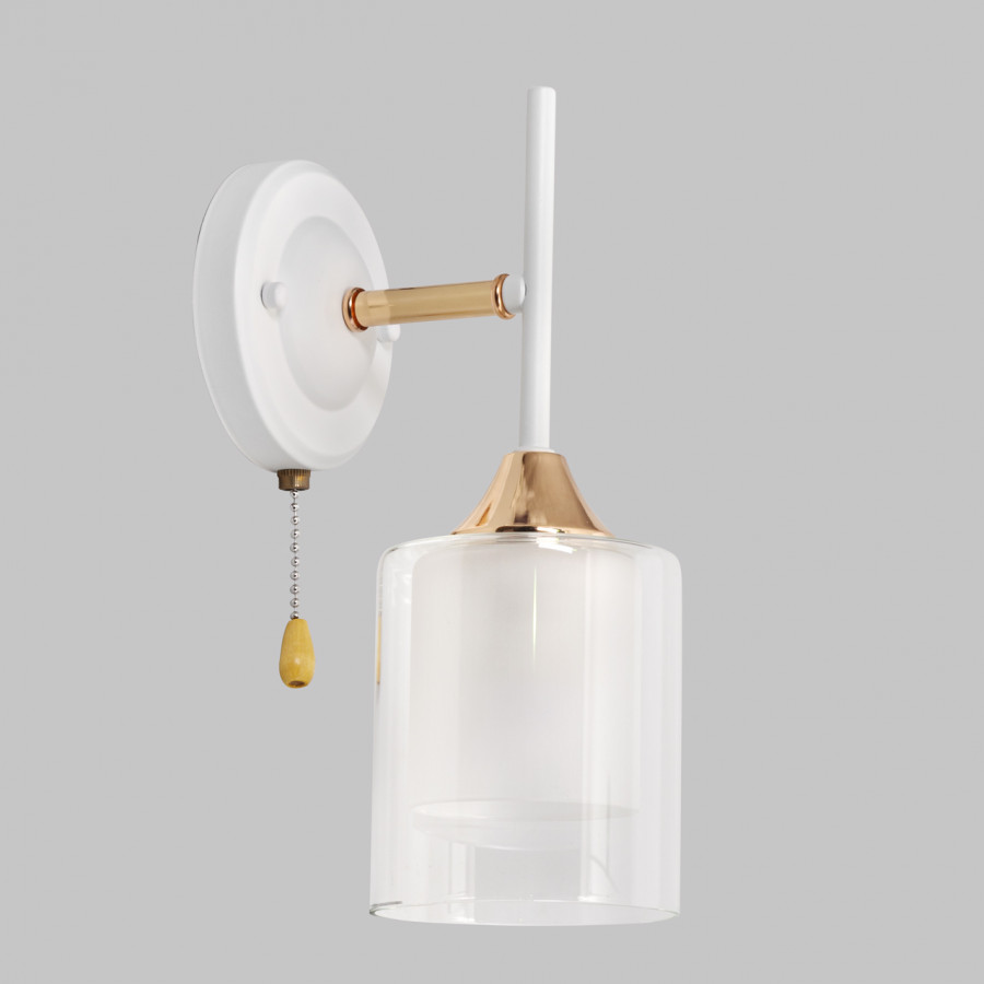 Бра настенное, 1*Е27, белый+золото MD.2188-1-W-WH+FGD IMEX