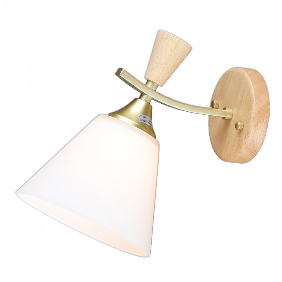 Бра настенное, 1*Е27, олото+дерево MD.6132-1-W-GD+WOOD IMEX