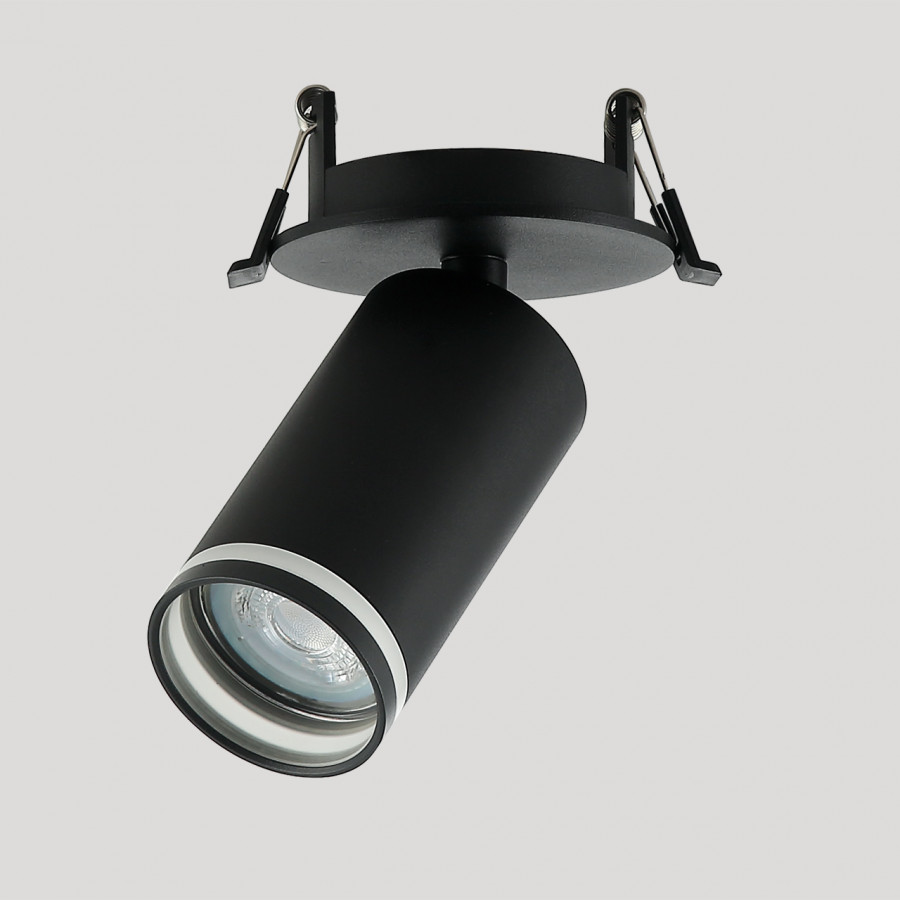 Светильник GU10 1*10W потолочный встраиваемый спот Черный IL.0005.2001-R-BK IMEX