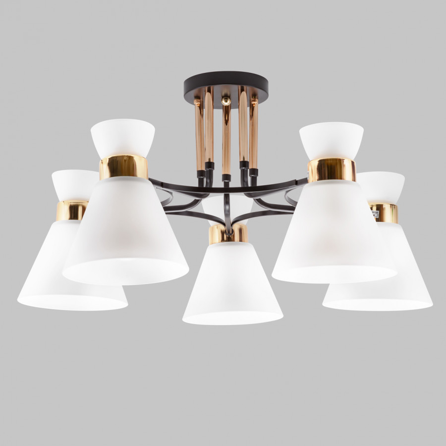 Люстра потолочная 5*Е27 MD.5692-5-S-COFFEE+FGD IMEX