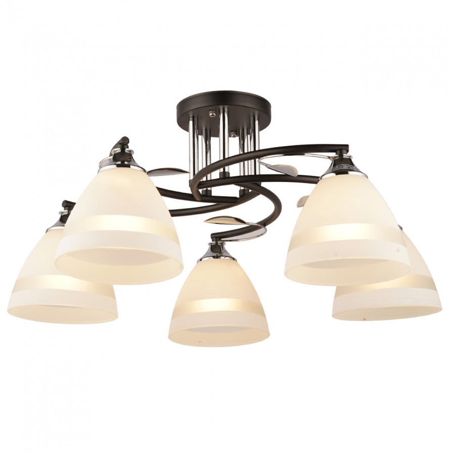 Люстра потолочная 5*60Вт Е27 MD.2867-5-S BK+CH IMEX