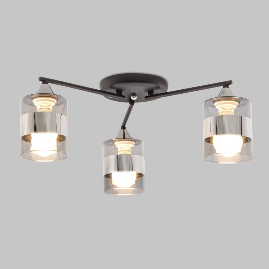 Люстра потолочная 3*60Вт E27 MD.0877-3-S BK+CH IMEX