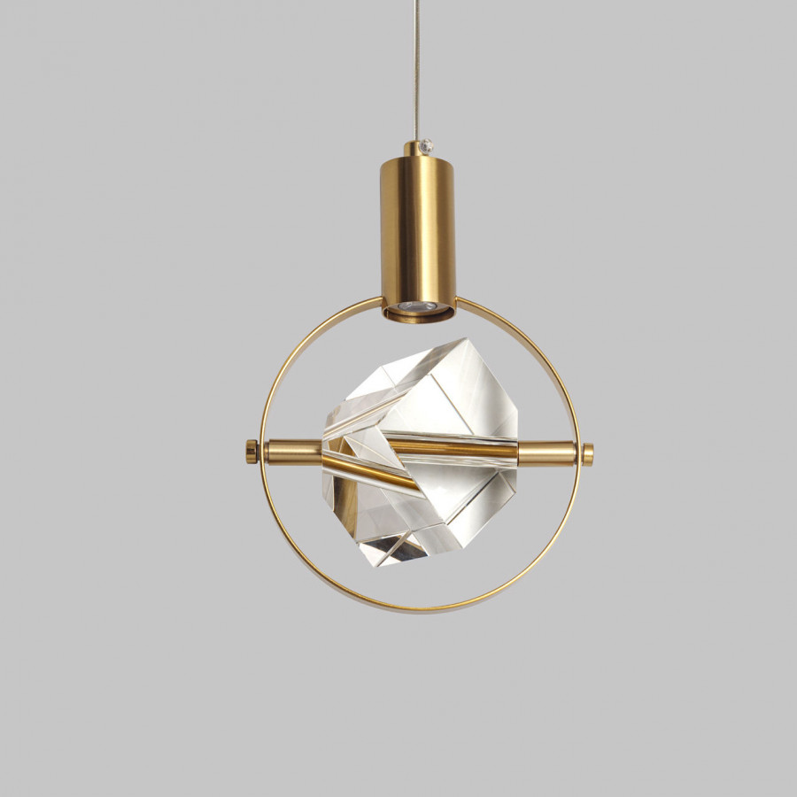 Бра настенное на подвесе, LED 3W, K9 кристалл, 4000К, золотая бронза CR.23453-1-W-GB-LED IMEX