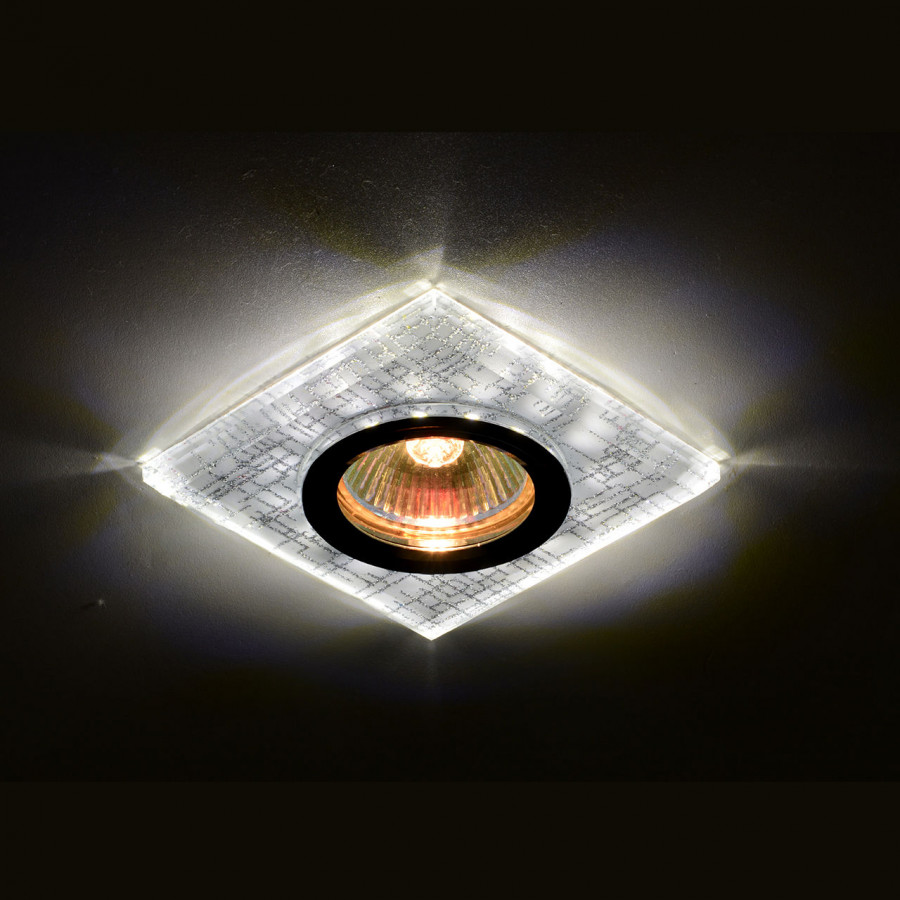 Светильник MR16+LED встраиваемый CH/WH+SILVER 35Вт+LED 3Вт IL.0026.2315 IMEX