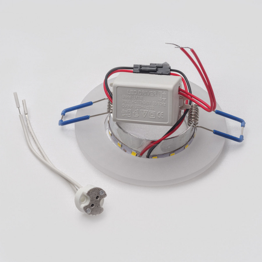 Светильник MR16+LED 3W 4000K, встраиваемый акрил, CH/WH+CH IL.0030.0602 IMEX