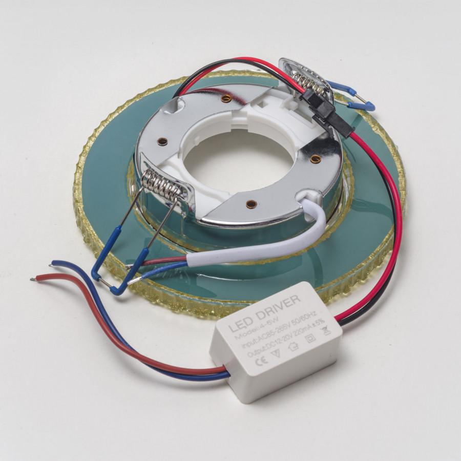 Светильник GX53+LED 4W 4000K, встраиваемый ПОЛИКРИСТАЛЛ CH/CLEAR IL.0028.2303 IMEX