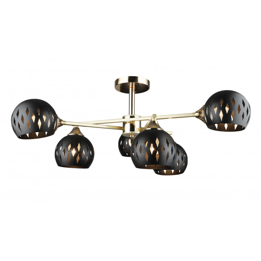 Люстра потолочная 6*Е27 MD.4211-6-S-GD+FGD IMEX