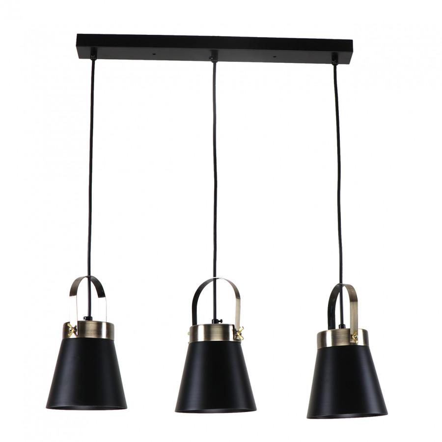 Люстра подвесная 3*60Вт E27 MD.3607-3-P BK+AB IMEX