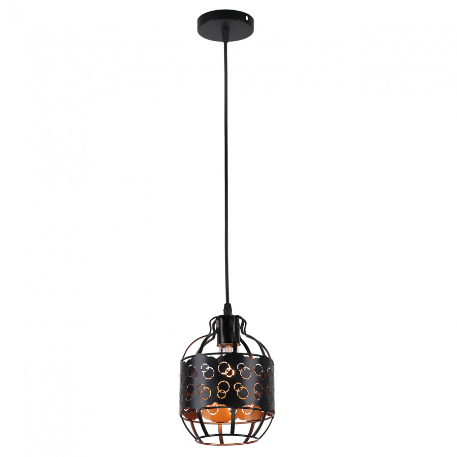 Люстра подвесная 1*60Вт E27 MD.0307-1-P BK+FGD IMEX